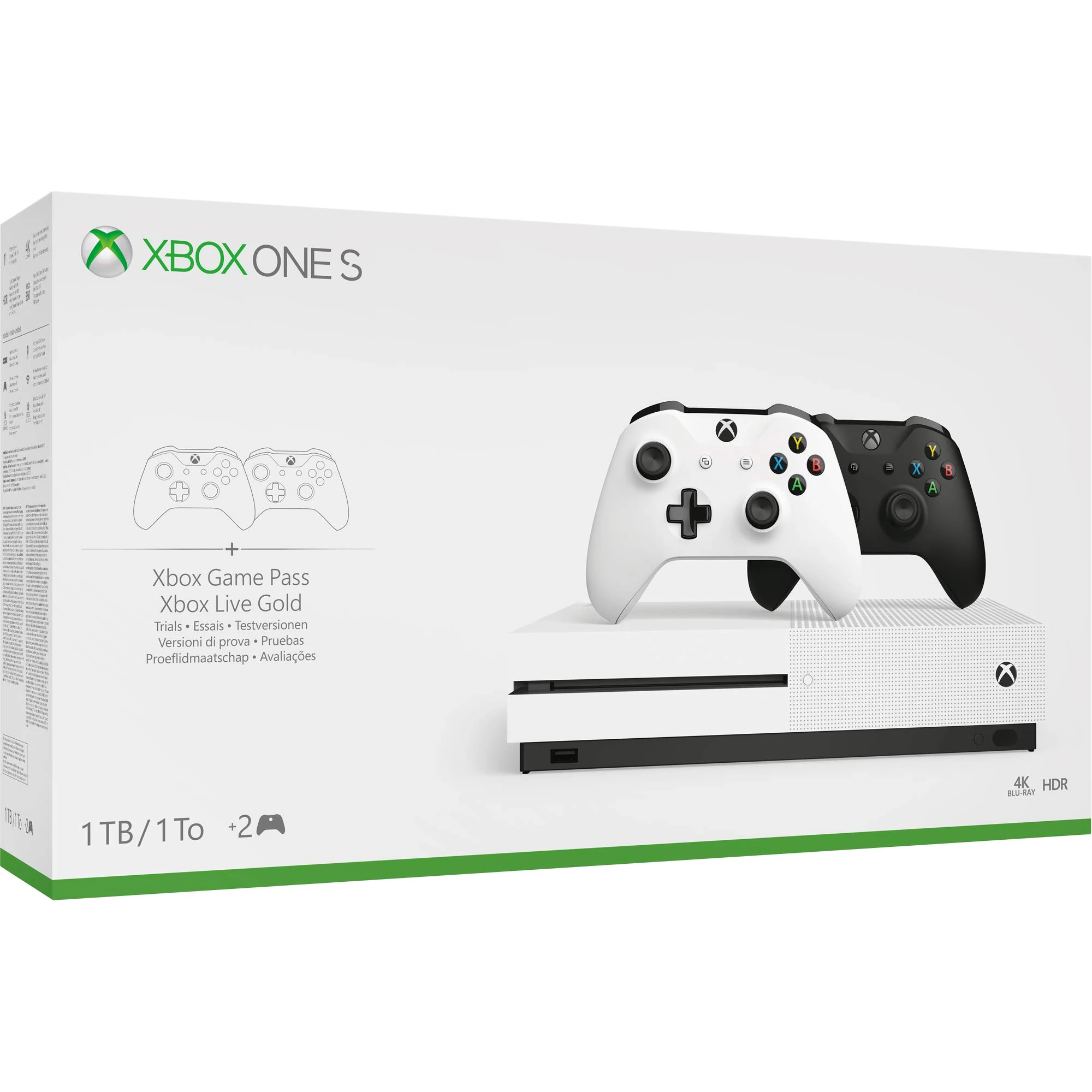Xbox One S 1TB Console - Two-Controller Bundle