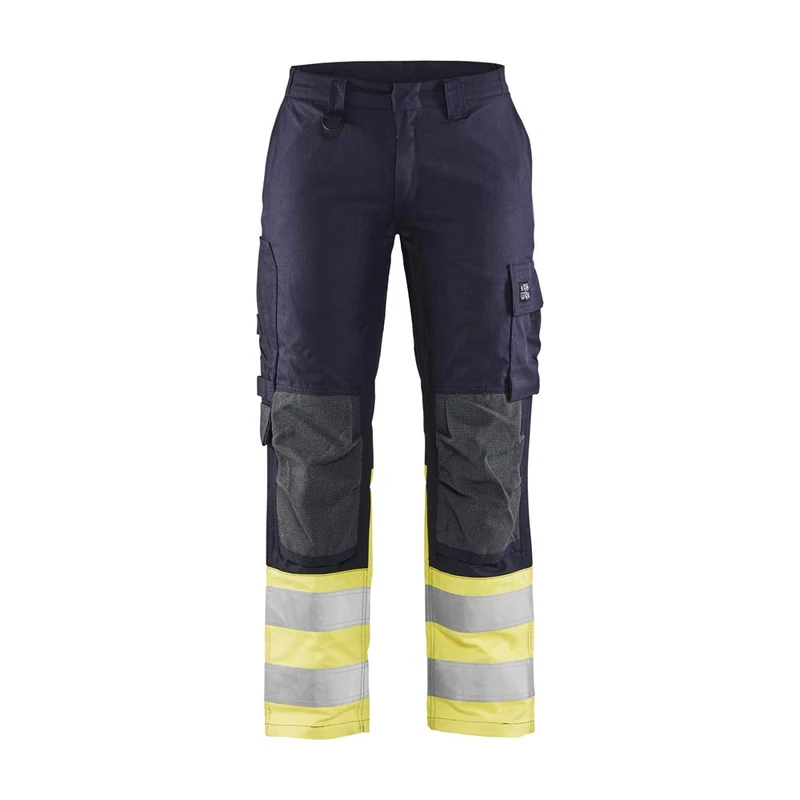 Blaklader 718815128933C34 Women's Multinorm Trousers, Navy/Yellow, Size C34