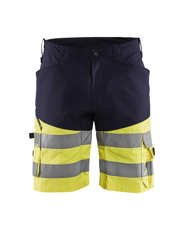 BLÅKLÄDER Hi Vis Shorts Men 42R Navy Blue/Yellow