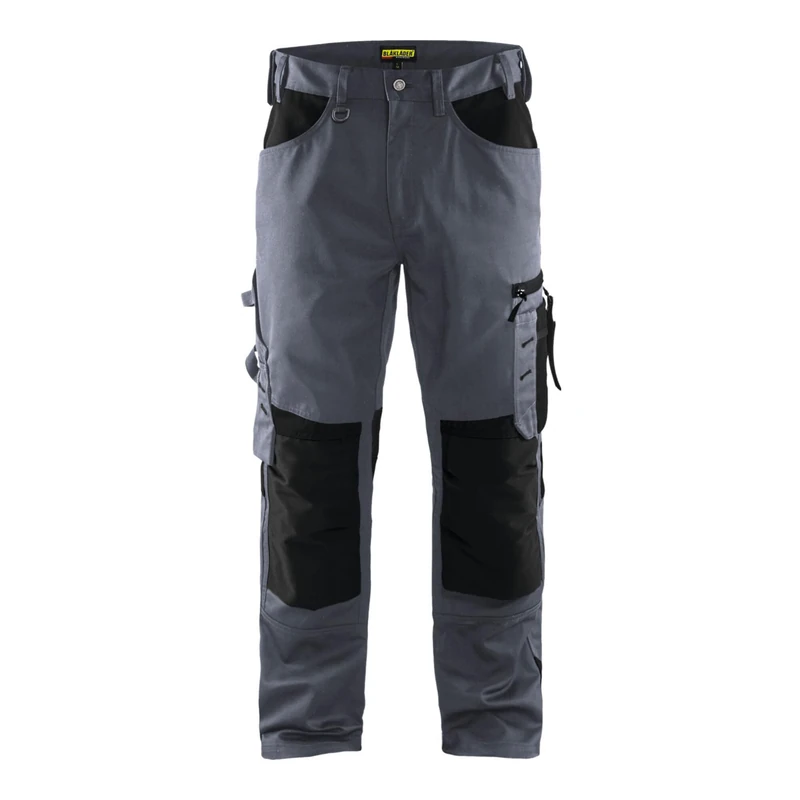 Blaklader 155618609499D116 Artisan Work Trousers Without Nail Pockets Grey/Black, Size D116
