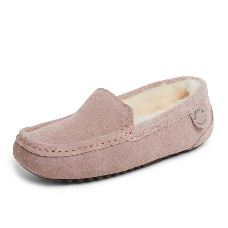 Dearfoams Fireside Women's Mel Faux Shearling Moccasin Slipper, Dusty Pink, 6 UK - Image 1