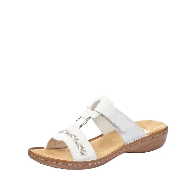 Rieker 60888 Women’s Mules, White (Weiss 80), 6 UK