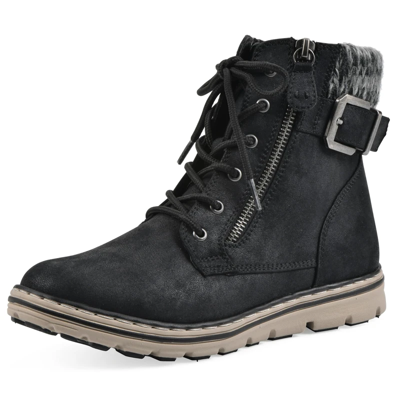 CLIFFS BY WHITE MOUNTAIN Women's Kelsie Hiking Boot, Black/Fabric, 6 UK