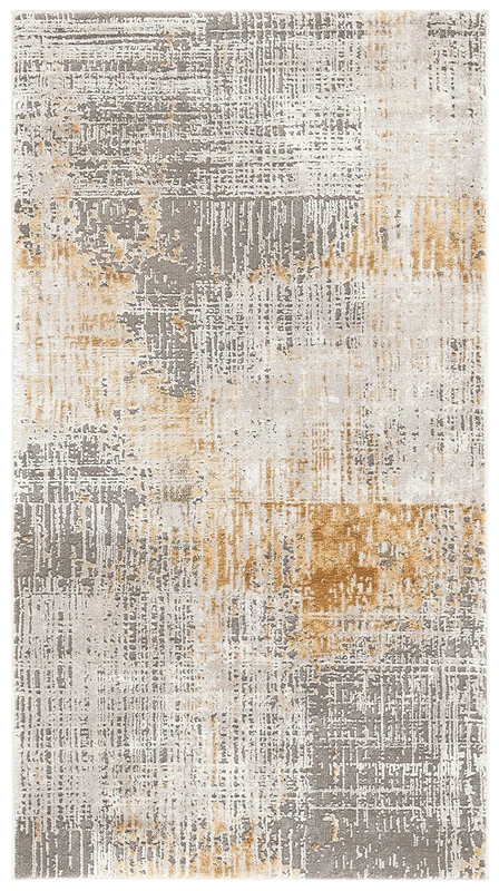 Safavieh Contemporary Rug for Living Room, Dining Room, Bedroom - Craft Collection, Short Pile, in Grey and Beige, 79 X 152 cm