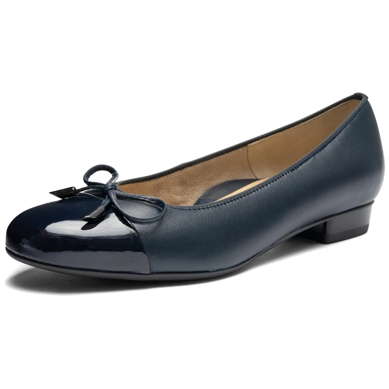 ARA Women's Bari Closed Toe Ballet Flats, Blue Blue 80, 7.5 UK