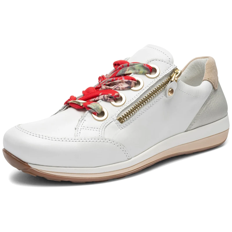 ARA Women's OSAKA Sneaker - White Gold Camel 6.5 UK
