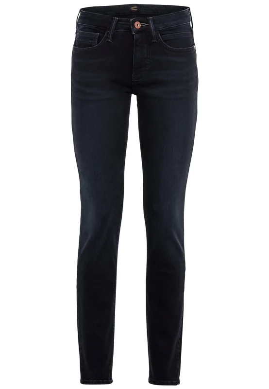 camel active Women's Wear 5-Pocket Jeans, Dark Blue, 26W/30L