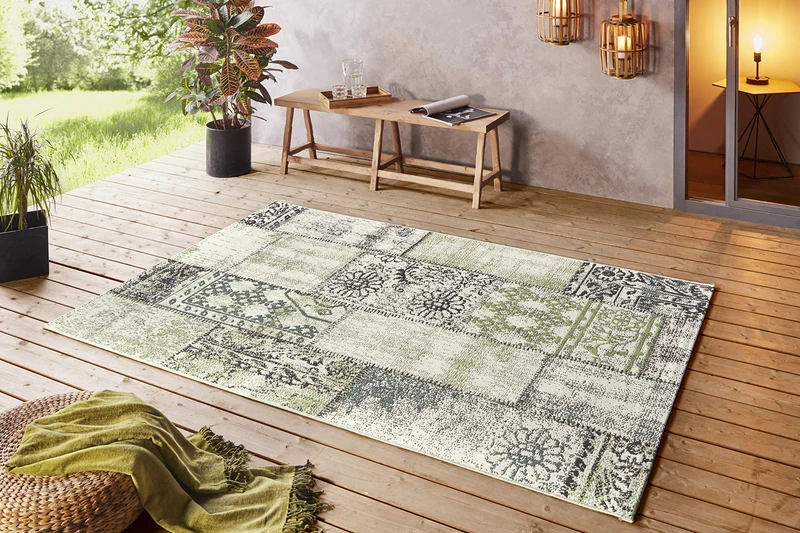 bougari Symi Rug, Green, Cream, Black, 120 x 170 cm