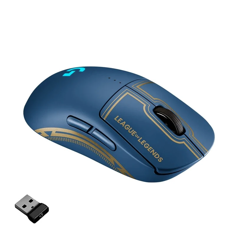 Logitech G PRO Wireless Gaming Mouse - LIGHTSPEED, HERO 25K Sensor, 25,600 DPI, RGB, 4-8 Programmable Buttons, Ambidextrous, Official League of Legends Edition - Blue