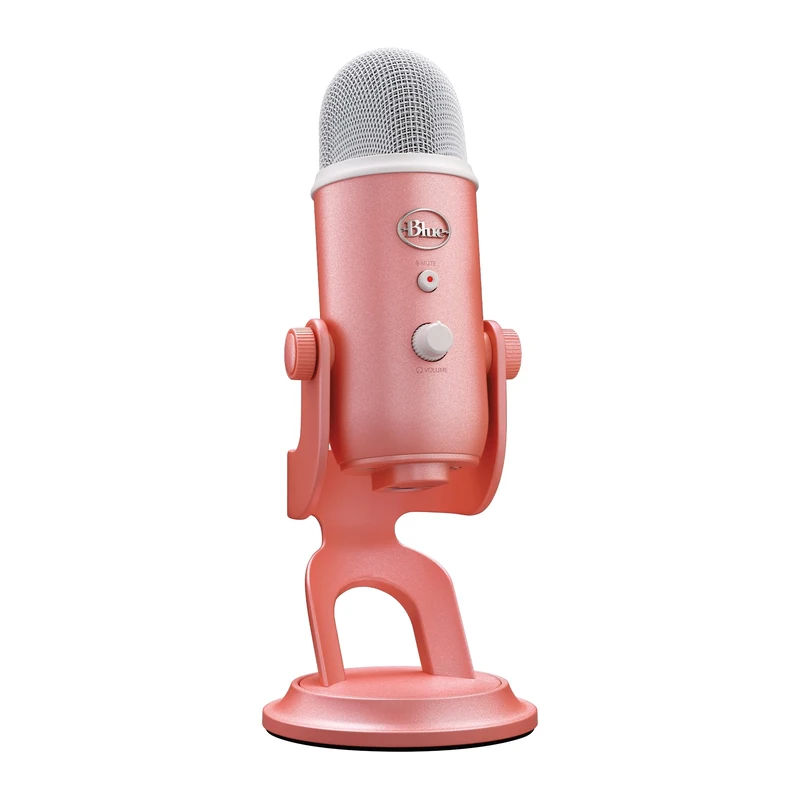 Logitech G Blue Yeti Premium USB Gaming Microphone Streaming, Blue VO!CE Software, PC, Podcast, Studio, Computer Mic, Exclusive Streamlabs Themes, Special Edition Finish - Pink