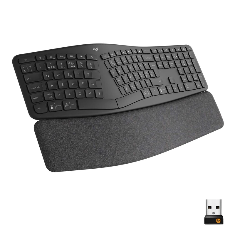 Logitech ERGO K860 - Wireless Ergonomic Keyboard with Split Key Arrangement, FR AZERTY - Graphite