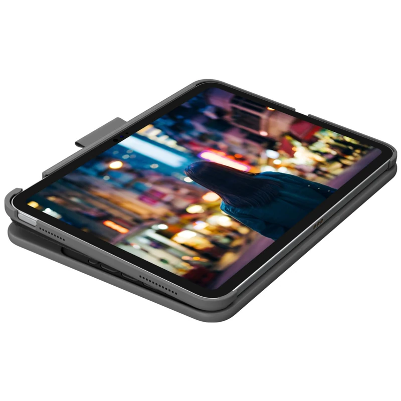 Logitech iPad (10th generation) Keyboard Case | Slim Folio with integrated wireless keyboard (Graphite) - PAN Nordic Layout
