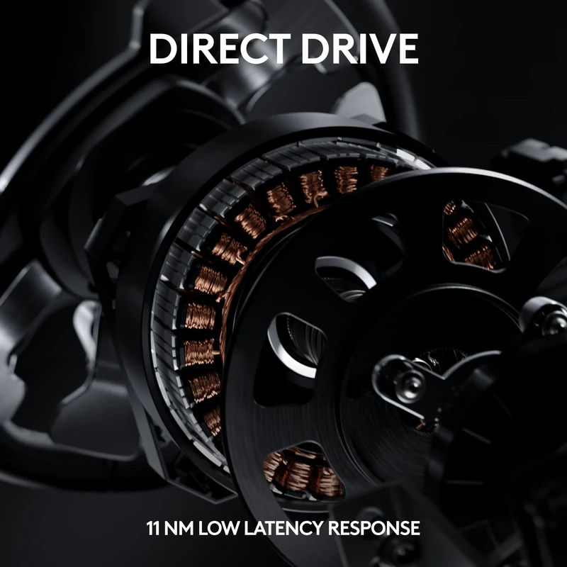 Logitech G PRO Racing Wheel, PC, Simulated Steering Wheel, Direct Drive 11 Nm Force