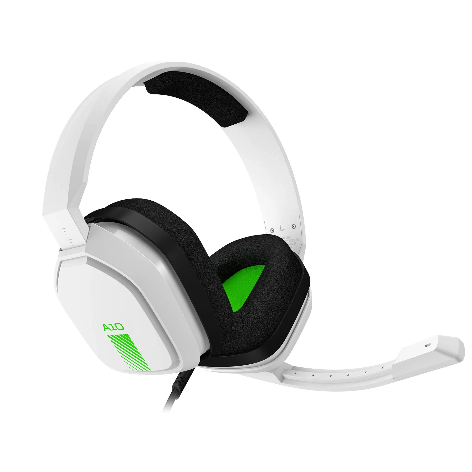 ASTRO Gaming A10 Wired Gaming Headset, Lightweight and Damage Resistant, ASTRO Audio, 3.5 mm Audio Jack, for Xbox Series X|S, Xbox One, PS5, PS4, Nintendo Switch, PC, Mobile - White/Green