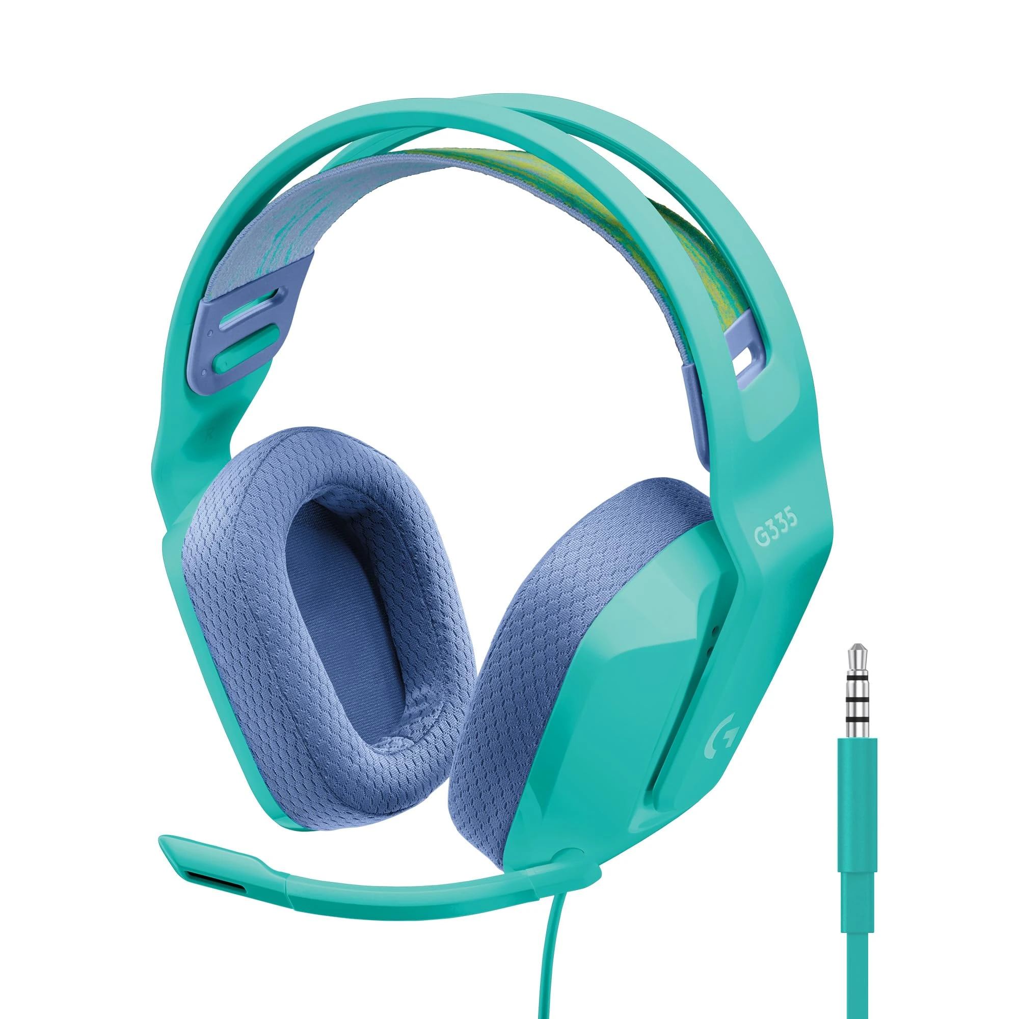 Logitech G G335 Wired Gaming Headset, with Microphone, 3.5mm Audio Jack, Comfortable Memory Foam Earpads, Lightweight, Compatible with PC, PlayStation, Xbox, Nintendo Switch & Switch 2 - Green