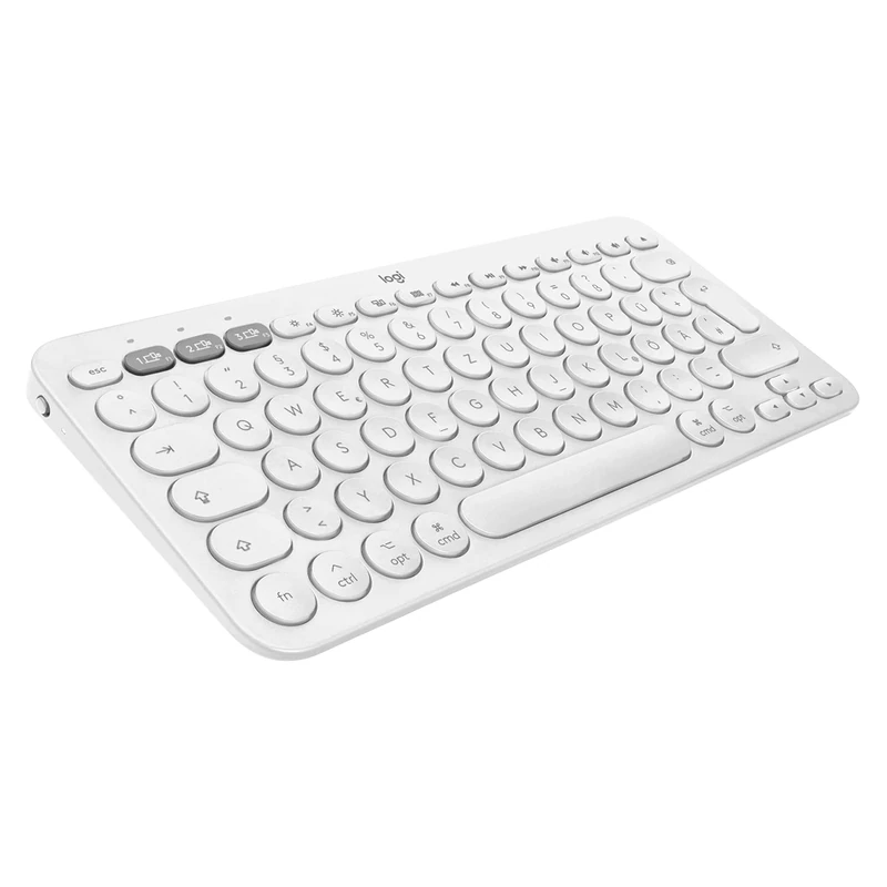 Logitech K380 Multi-Device-Tastatur für Mac mit Bluetooth, kompaktem schlankem Profil, Easy-Switch, 2 Jahre Batterielaufzeit, kompatibel mit MacBook Pro, Macbook Air, iMac, iPad - Weiß