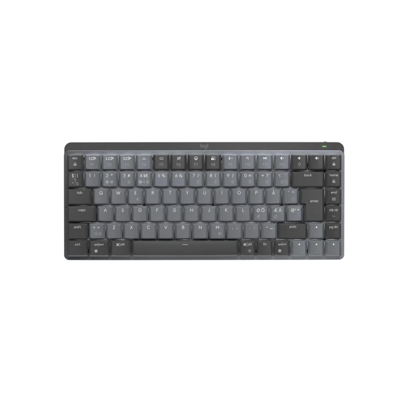 Logitech MX Mechanical Mini Wireless Illuminated Keyboard, Tactile Quiet Switches, QWERTY Pan Nordic Layout - Grey