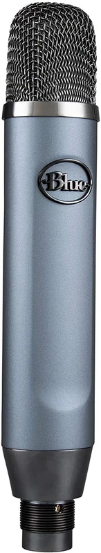 Blue Ember XLR Condenser Microphone for Recording, Podcasting, Streaming, Custom Cardioid Capsule and Mic Stand Mount - Grey