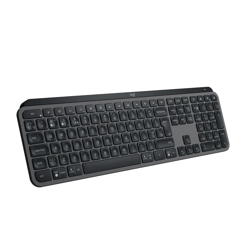 Logitech MX Keys S PLUS Wireless Keyboard, Low Profile, Fluid Quiet Typing, Programmable Keys, Backlighting, Bluetooth, USB C Rechargeable, Windows PC, Linux, Chrome, Mac, QWERTY UK English - Graphite