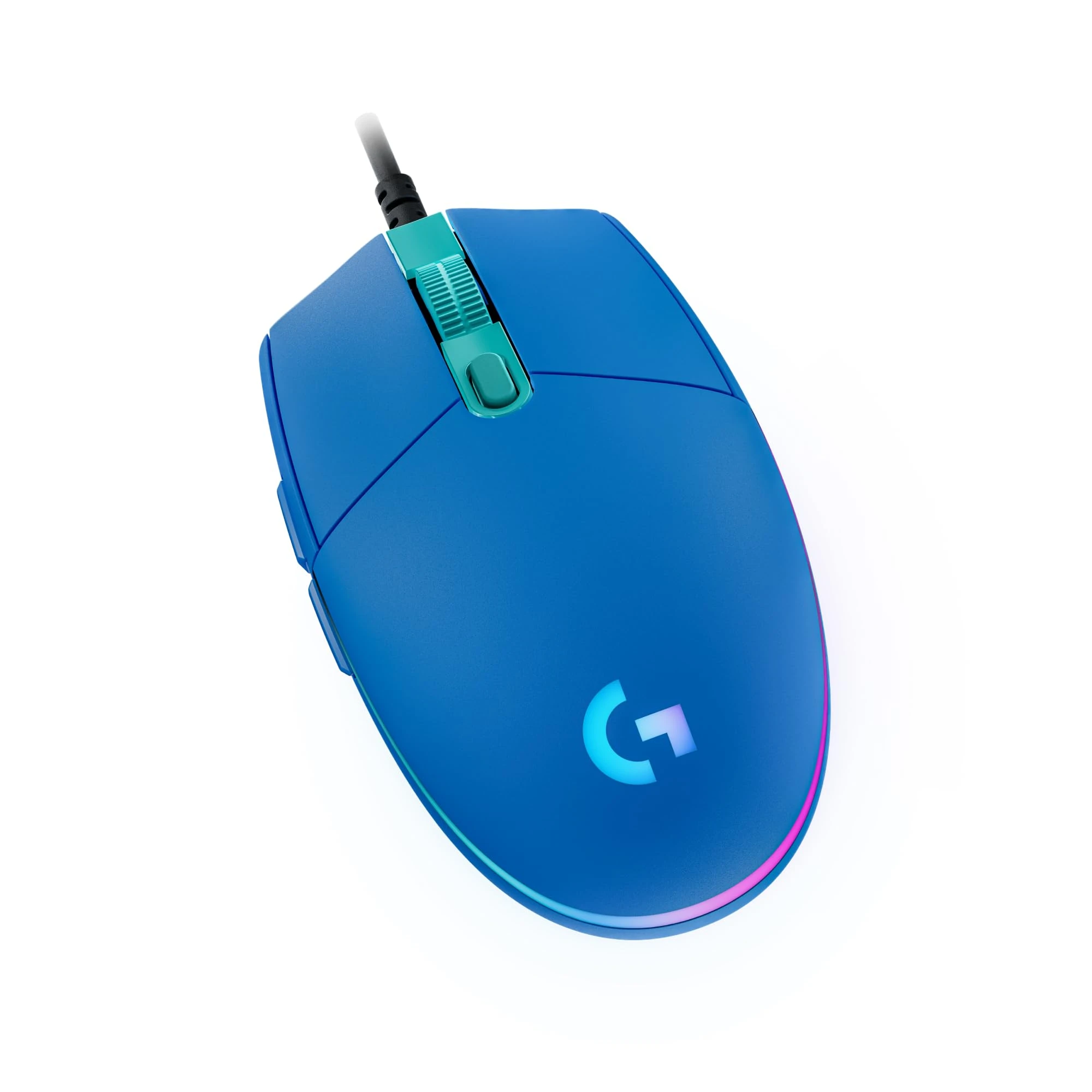 Logitech G203 LIGHTSYNC Gaming Mouse with Customizable RGB Lighting, 6 Programmable Buttons, Gaming Grade Sensor, 8K DPI Tracking, Lightweight - Blue