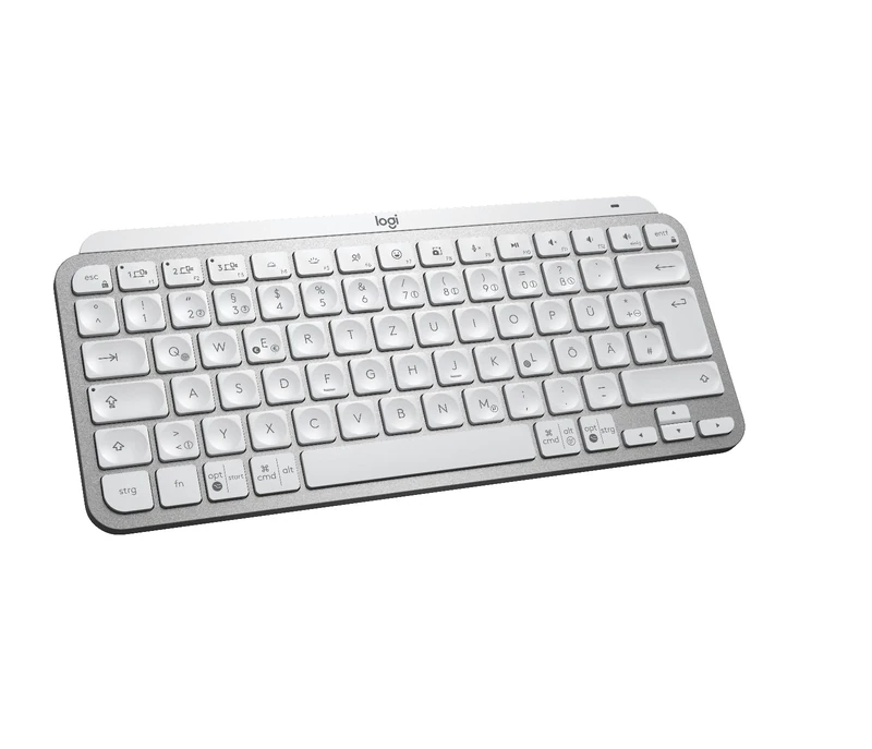 Logitech MX Keys Mini Wireless Keyboard, Compact, Bluetooth, Backlight, USB-C, Compatible with Apple macOS, iOS, Windows, Linux, Android, Metal Housing - Light Grey