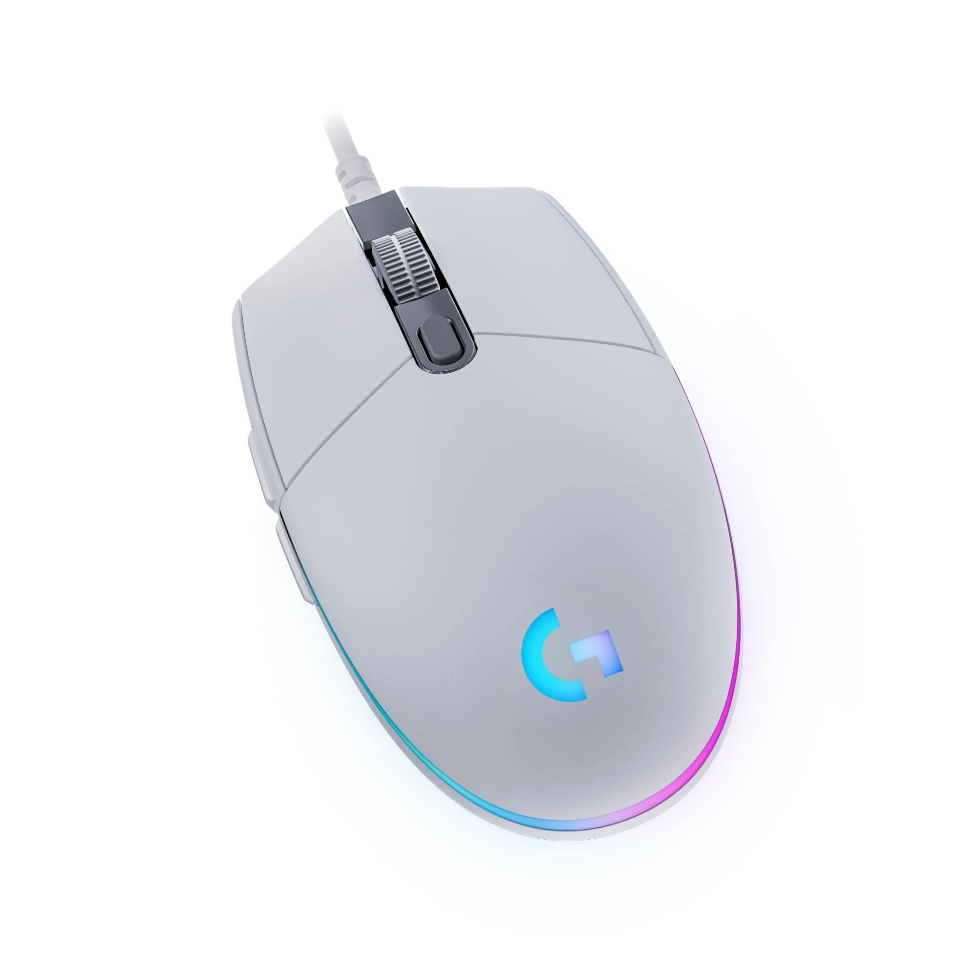 Logitech G203 LIGHTSYNC Gaming Mouse with Customizable RGB Lighting, 6 Programmable Buttons, Gaming Grade Sensor, 8K DPI Tracking, Lightweight - White