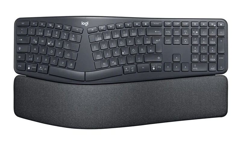 Logitech ERGO K860 Ergonomic Split Keyboard, QWERTZ German Layout - Grey