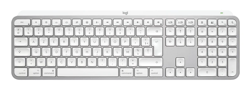 Logitech MX Keys S for Mac, Wireless Keyboard, Fluid, Precise Laptop-Like Typing, Programmable Keys, Backlit, Bluetooth USB C Rechargeable for MacBook Pro, Macbook Air, iMac, iPad - Pale Grey - QWERTY