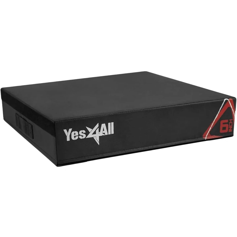 Yes4All CM5X Unisex Soft Plyo Box, 15.2 cm H, Plyometric Box Platform Jump Training Conditioning Plyo Jump Box, Black