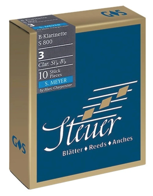 Steuer reed BB clarinet Blue Line S800 Sabine Meyer pack of 10 size 3 1/2