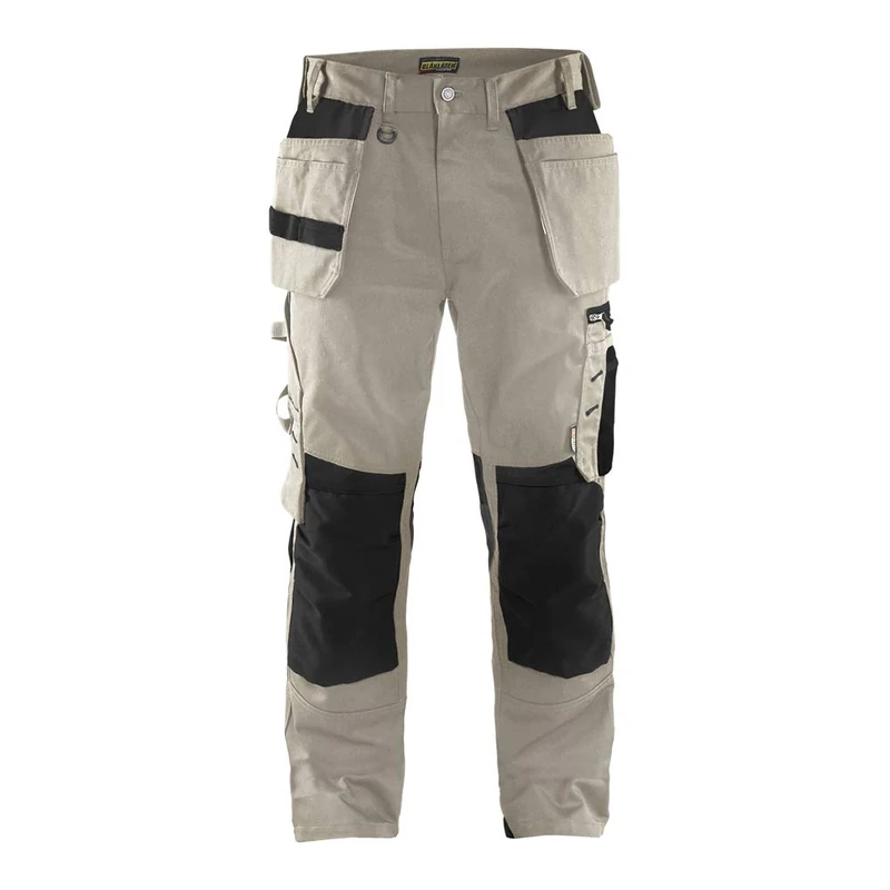 Blaklader 155518602799C150 Craftsman Work Trousers, Stone/Black, Size C150