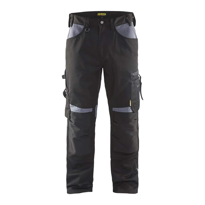 Blaklader 155618609994C148 Workman Work Trousers without Nail Pockets Black/Grey Size C148