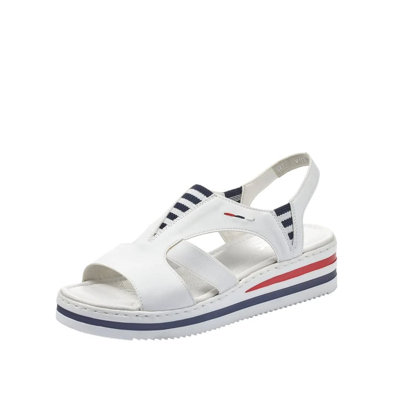 Rieker V02Y5 Women’s Closed Toe Sandals, White (Weiss 80), 8 UK