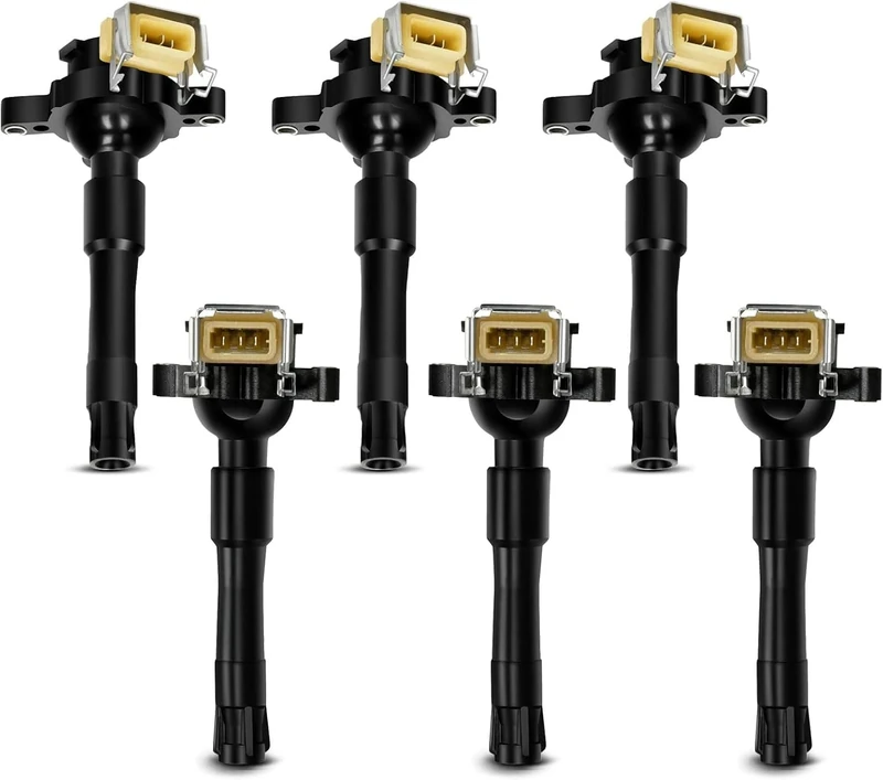 Frankberg 6x Ignition Coil Compatible with 3 Series E36 E46 2.0L-3.0L 1994-2002 Z3 E36 2.0L-3.2L 1997-2003 5 Series E39 2.0L-4.4L 1995-2004 X5 E53 3.0L-4.6L 1999-2006 Replace# 12131748018