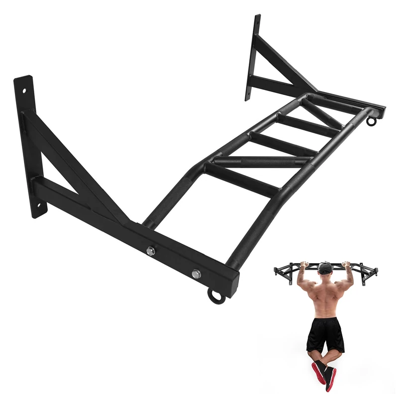 Yes4All Multi Grip Pull Up Bar - Wall Mounted Pull Up Bar/Chin Up Bar, D. Multi-Grip