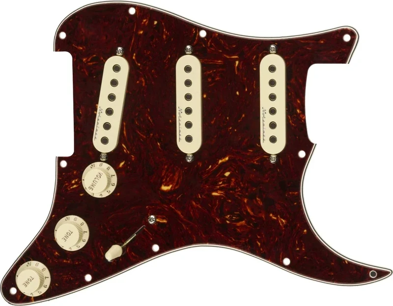 Fender Pre-wired Pickguard Strat Hot Noiseless - S/S/S - Tortoise Shell,992346500