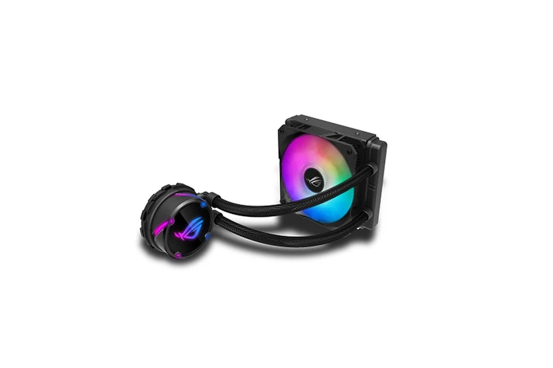 ASUS ROG STRIX LC 120 RGB all-in-one liquid CPU cooler with Aura Sync RGB, and 1x ROG 120mm ARGB radiator fan, Black