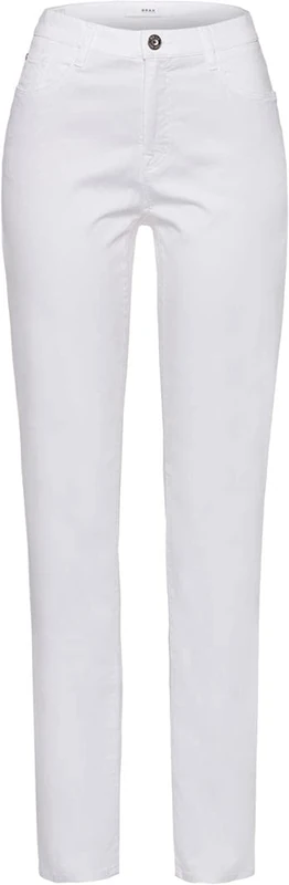BRAX Women's Style Carola Smart Cotton Pants, White (White 99), 18