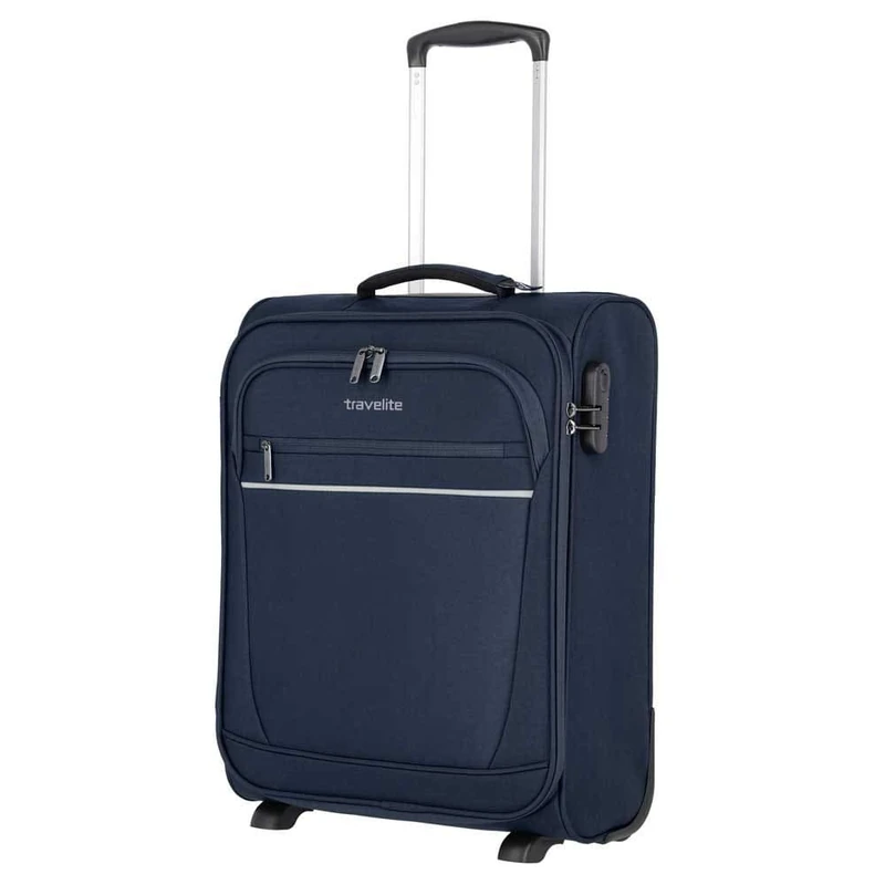 travelite Board Trolley Hand Luggage 2 Wheel Suitcase Light, Cabin, Soft Luggage Trolley Small with Lock, 52 cm, 39 liters
