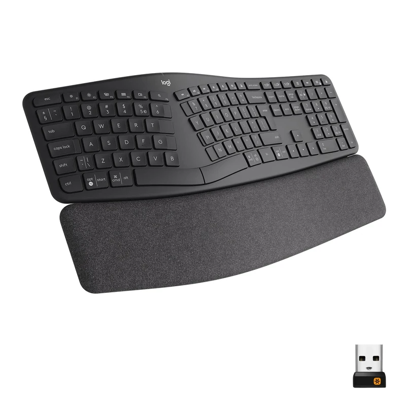 Logitech ERGO K860 Split Wireless Keyboard for Business, QWERTY US International Layout - Grey