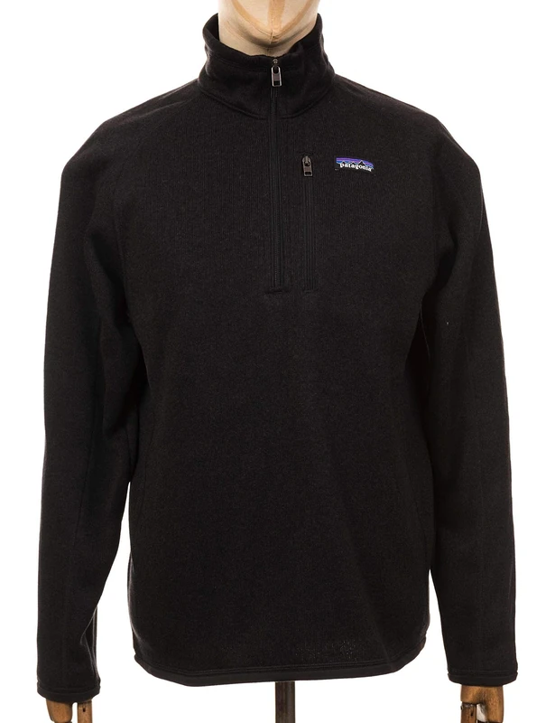 PATAGONIA Men's M's Better Sweater 1/4 Zip Performance Fleece, Black, M