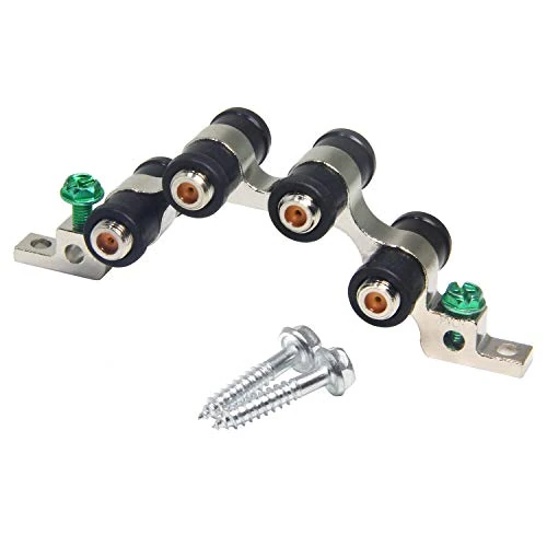 Coaxial Grounding Block, Ancable Quad F Pin Female Ground Block for Coaxial Cable, Satellite, Dish Network and OTA Antenna Installation