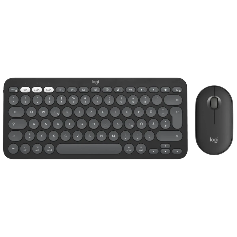 Logitech Pebble 2 Combo for Mac - QWERTZ German Layout, Tonal Graphite