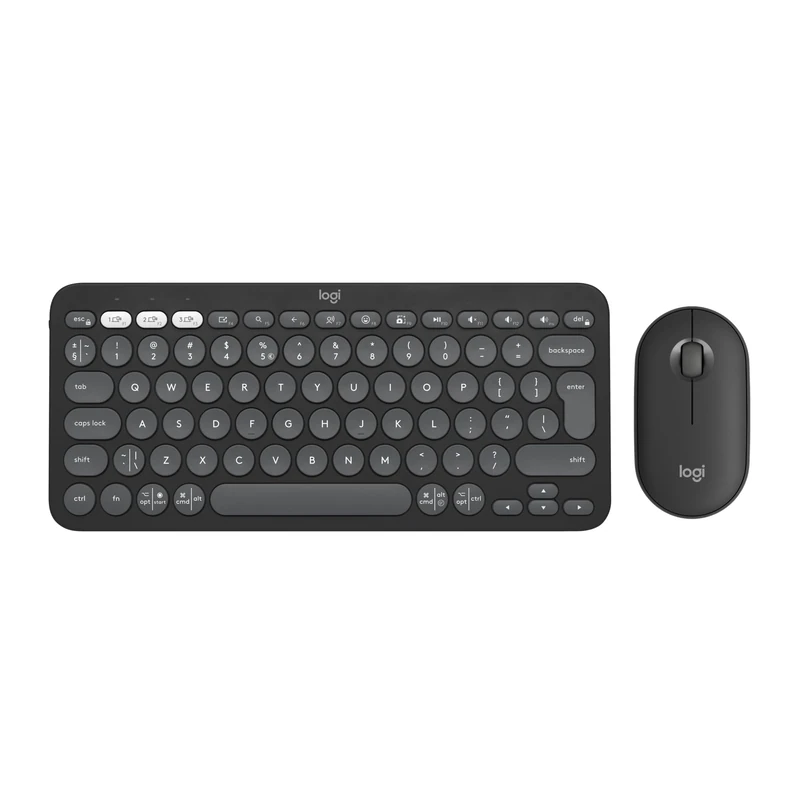 Logitech Pebble 2 Combo - QWERTY Spanish Layout, Tonal Graphite
