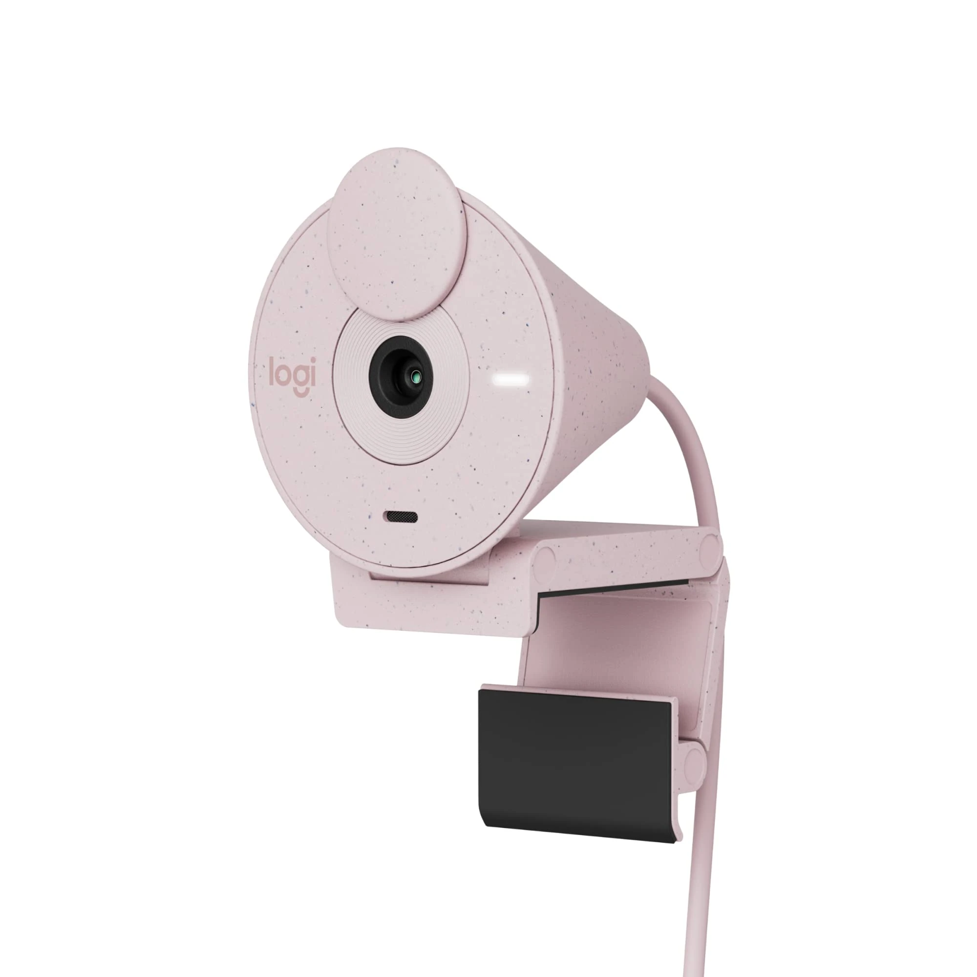 Logitech Brio 300 Full HD Webcam with Privacy Shutter, Noise Reduction Microphone, USB-C, Ceritified for Zoom, Microsoft Teams, Google Meet, Auto Light Correction, Streaming Webcam - Rose