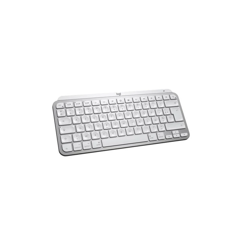 Logitech MX Keys Mini for Mac - Compact Minimalist Wireless Keyboard, Bluetooth, Backlit Keys, USB-C, Touch Typing, Compatible with MacBook Pro, Macbook Air, iMac, iPad FRA AZERTY - Light Grey