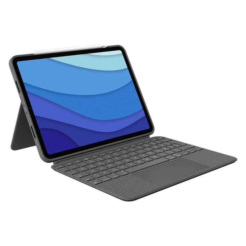 Logitech Combo Touch Tastatur-Case für iPad Pro 11 Zoll (1., 2. und 3. Generation) Deutsches QWERTZ-Layout - Grau