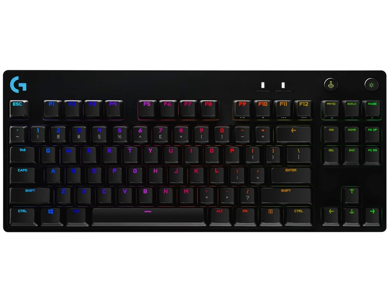 Logitech G PRO TKL Mechanical Gaming Keyboard, GX-Blue Clicky Switches, LIGHTSYNC RGB, Design without Numeric Keypad for Esport Gaming, Removable Micro USB Cable, Scandinavian Layout - Black