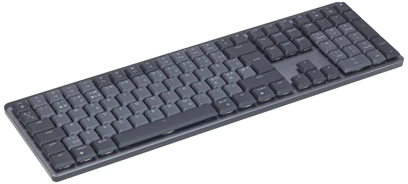 Logitech MX Mechanical Wireless Illuminated Performance Keyboard, Clicky Switches, Backlit Keys, QWERTY Pan Nordic Layout - Grey