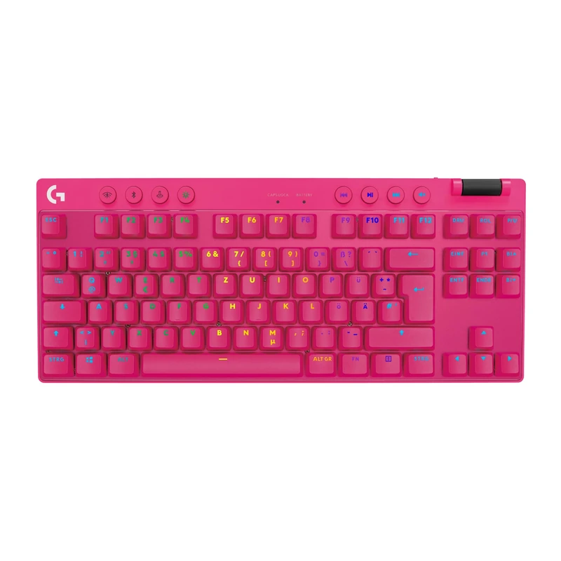 Logitech G PRO X TKL LIGHTSPEED Gaming Keyboard - MAGENTA - DEU - TACTILE